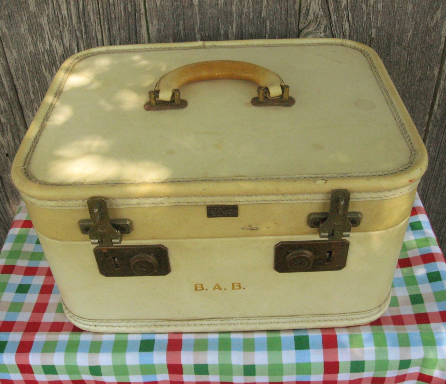 Upcycled Train Case Vintage Train Case Glamping Decor
