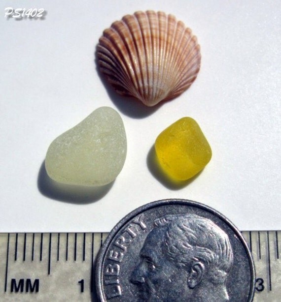 VERY RARE Yellow Sea Glass Beach Glass for unique jewelry