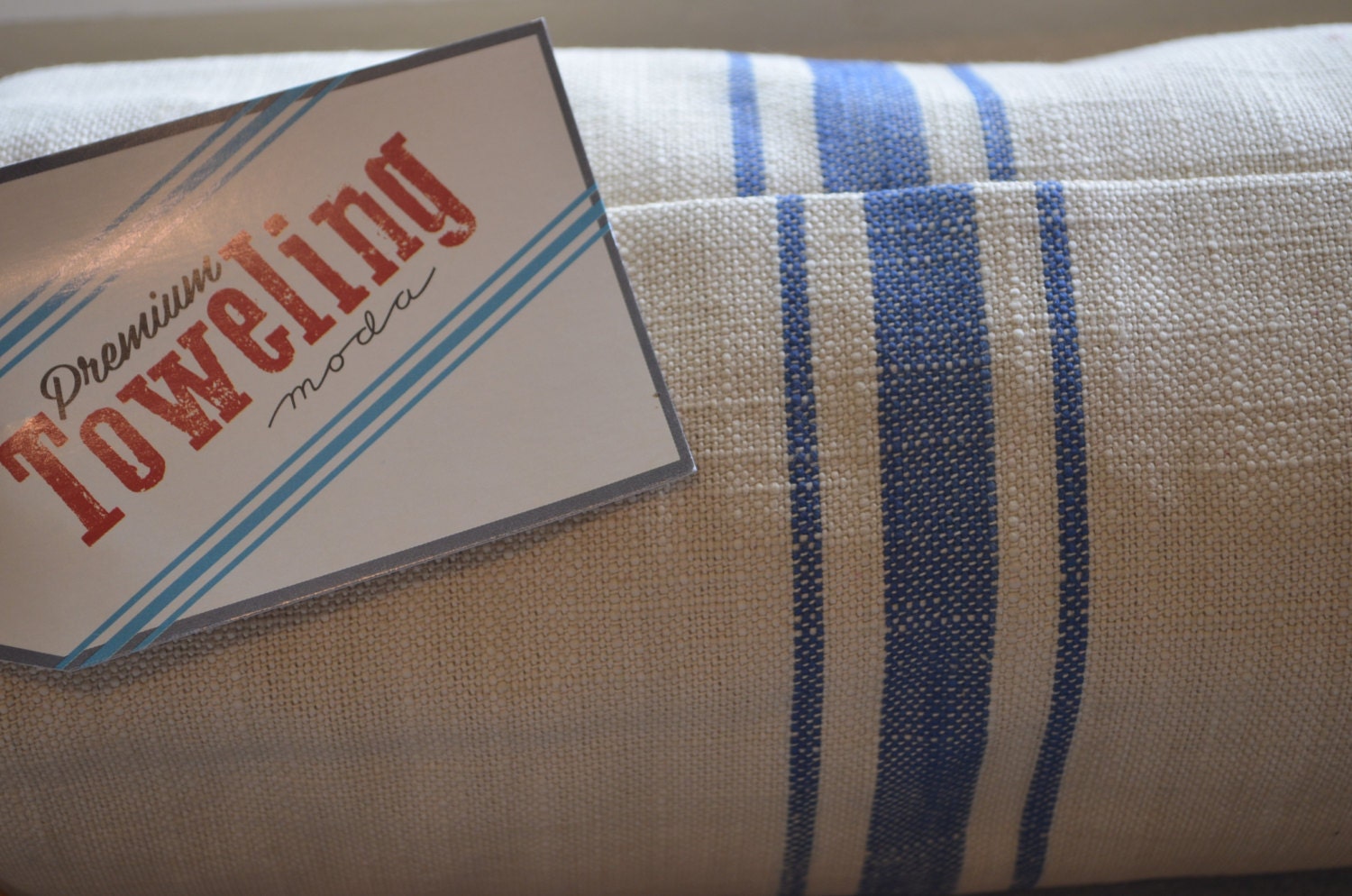 Moda Toweling16 Toweling Denim Blue on Natural