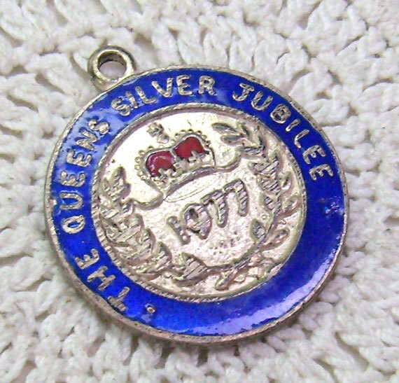 Vintage Sterling Jubilee Charm...The QUEENS SILVER