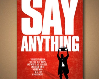 SAY ANYTHING Movie Quote Poster