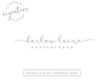 Premade Photography Logo - Etsy Shop Logo - Simple Modern Signature Cursive Design - Handwritten Style Script Lowercase Watermark (e873)