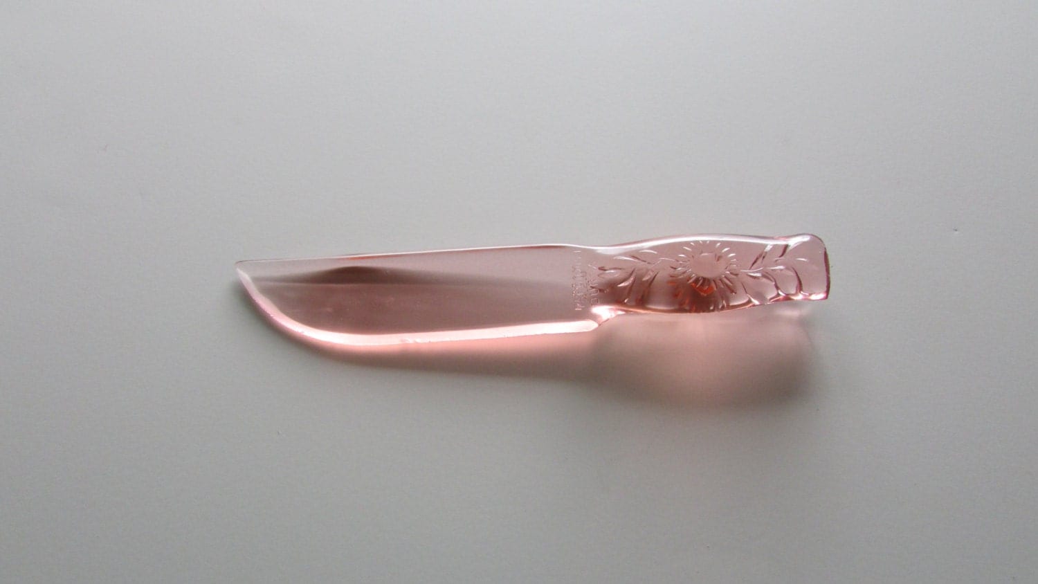 Pink Depression Glass Cake Knife Glass Knife Pink by FriedasFinds