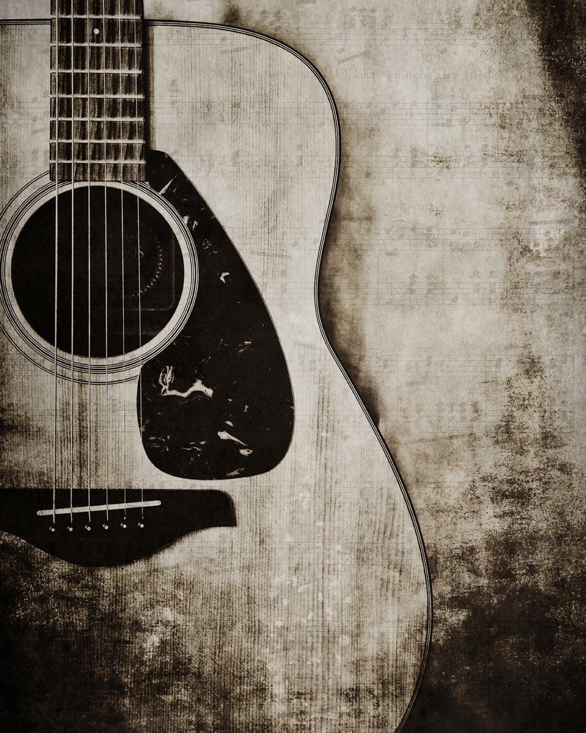 Guitar Photography Fine Art Print Musical Instrument Music