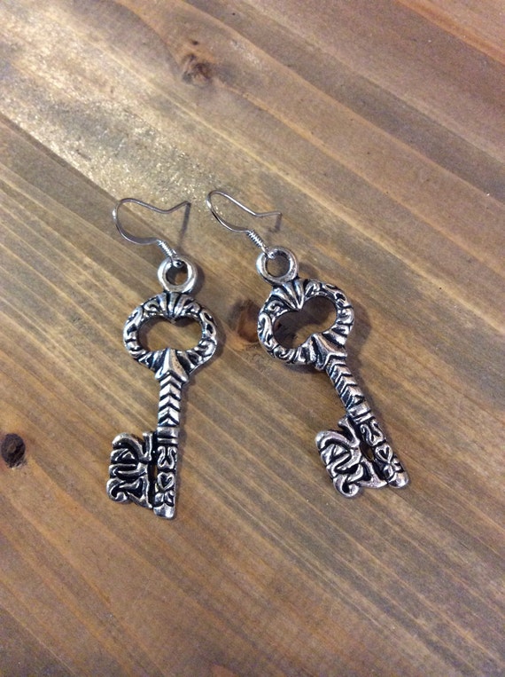 Items similar to Key earrings on Etsy