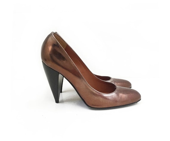 Lanvin vintage copper leather heels 36 / 6 by SUMMERofGEORGE