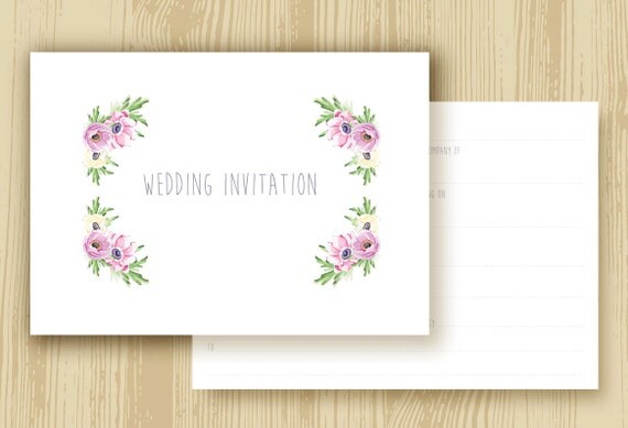 Blank Floral Invitations 7