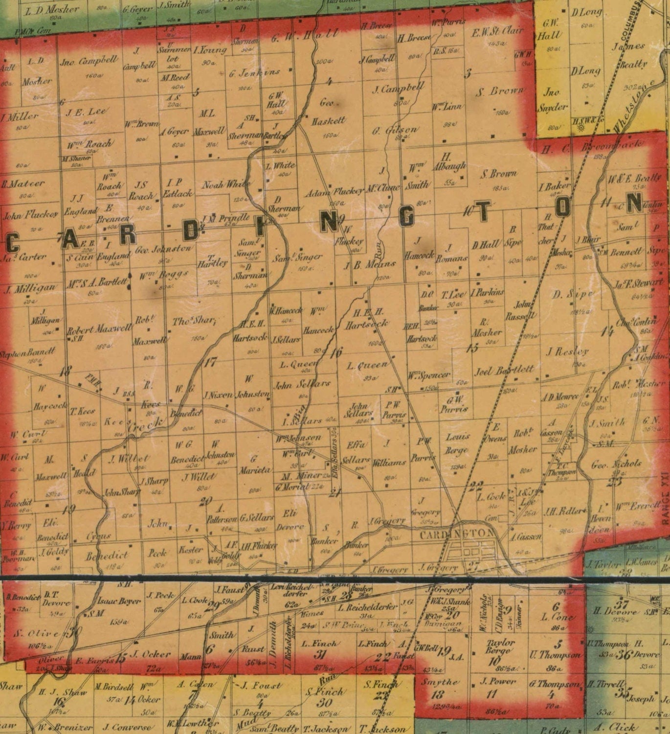 Morrow County Ohio 1857 Old Wall Map Reprint With Homeowner   Il Fullxfull.757257018 Qv8y 