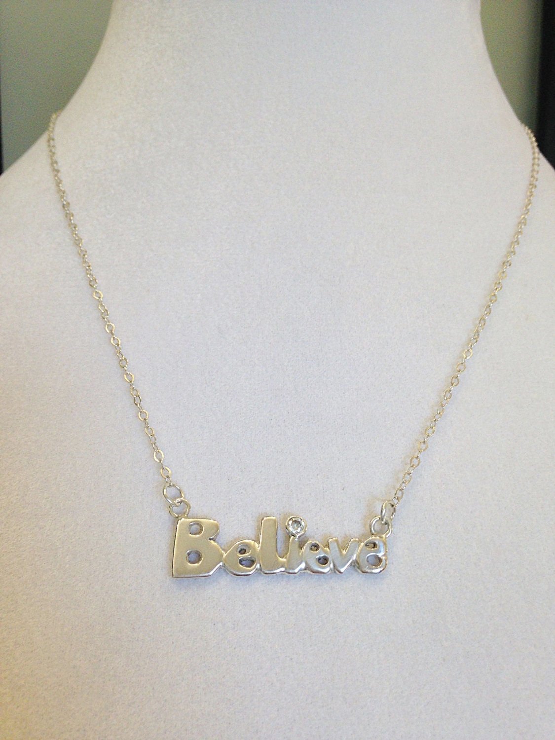 Believe necklace silver Clearance