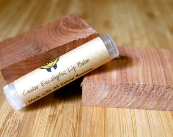 Cedar Eucalyptus Beeswax Lip Balm Tube