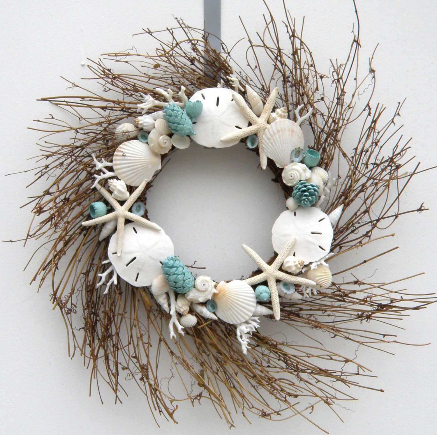 Seaside coastal wreath with Teal Accents Special order for