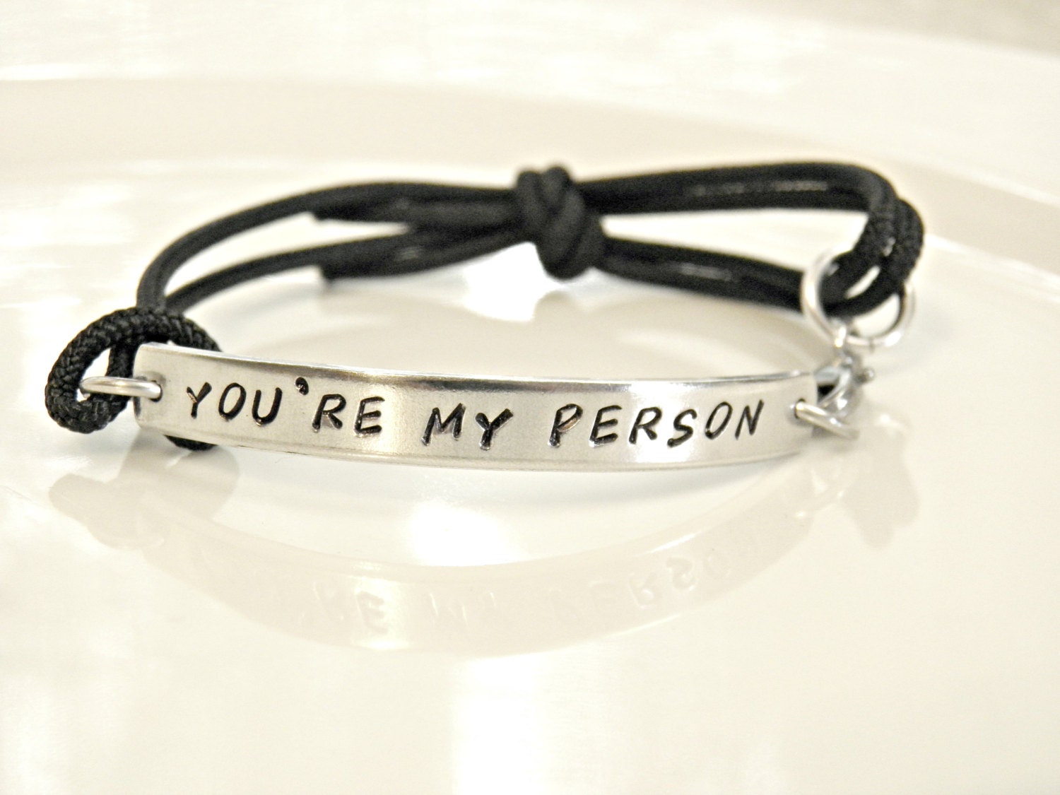 You're My Person Personalized Hand Stamped Bracelet with