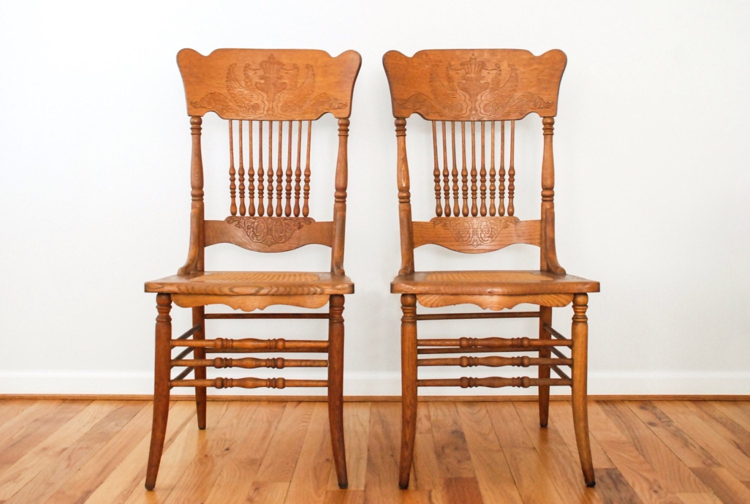 Antique Wood And Upholstery Living Room Chair