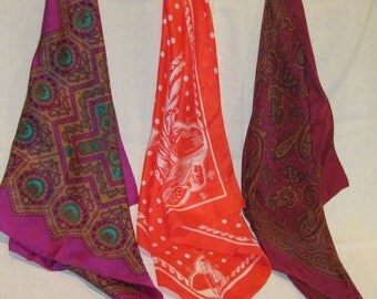 Vintage Designer Silk Scarves