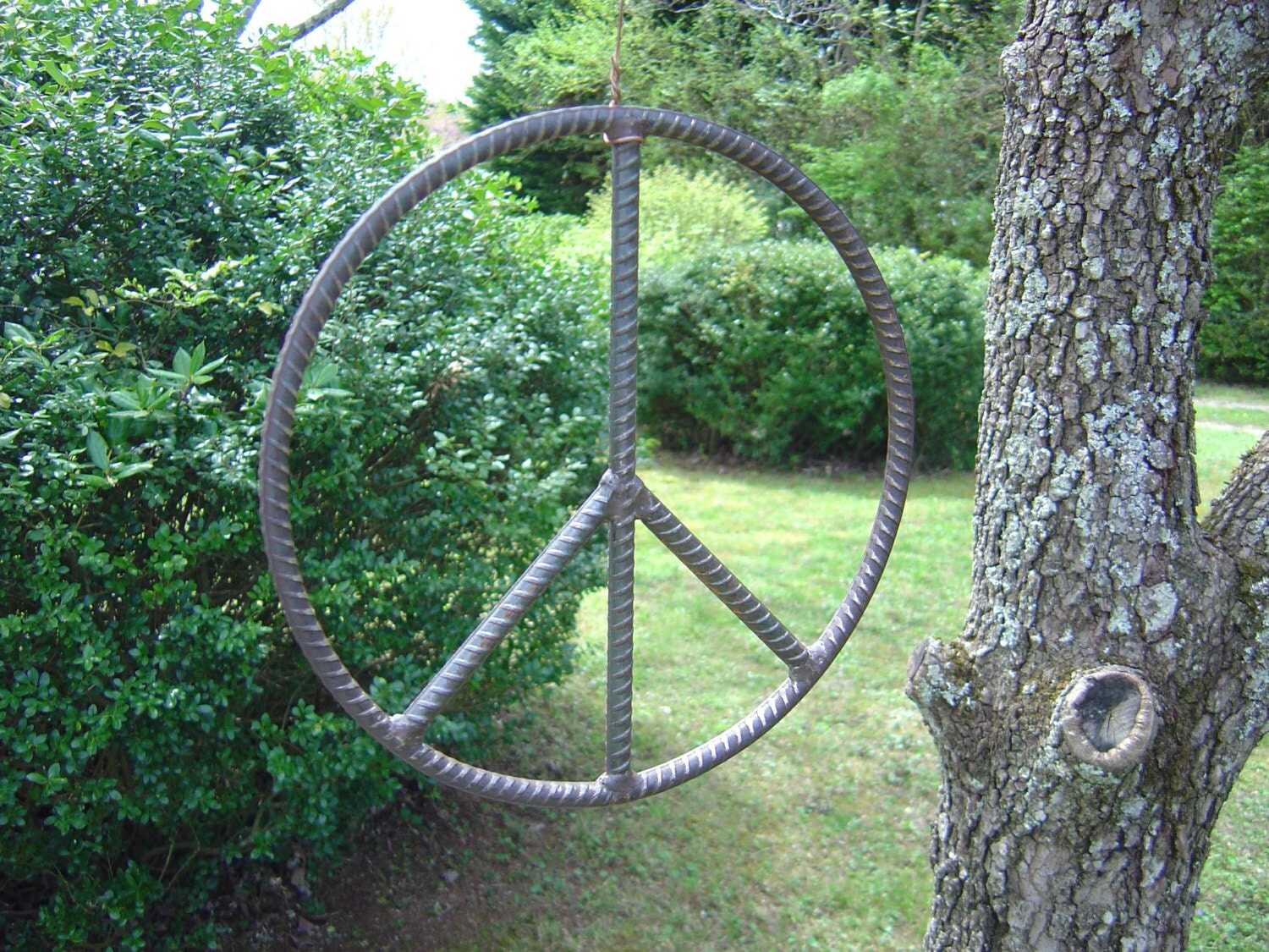 Metal Outdoor Peace Sign 10 by PopsWeld on Etsy