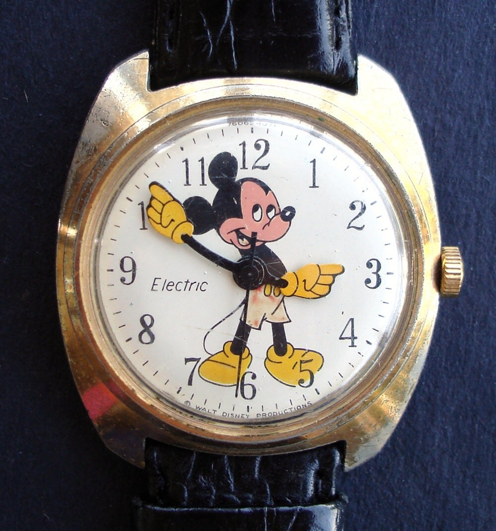 1960s Electric Mickey Mouse Mans Watch Classic by TazTreasures