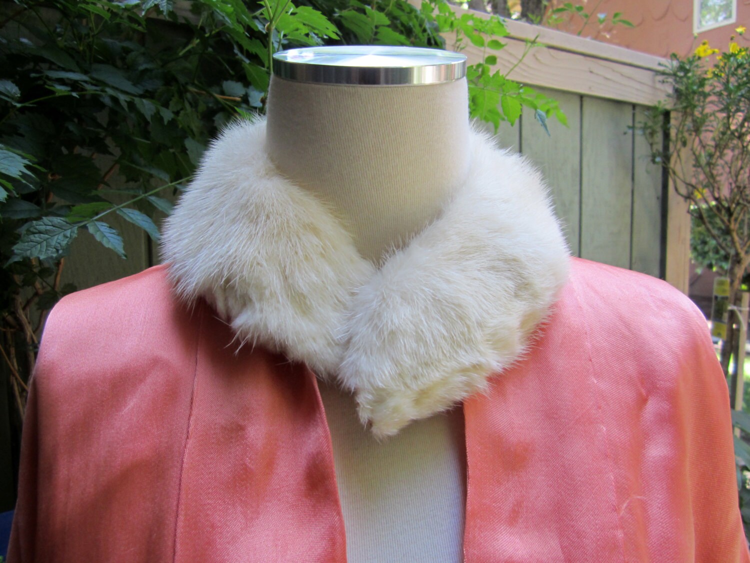 Vintage White Mink Collar Mink Collar for Coat of Mink Necklace â Haute Juice