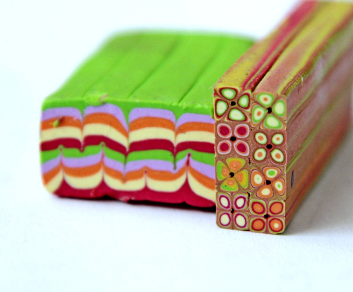 Two Polymer Clay Extruder Canes