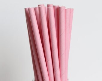 Pink Solid Paper Straws-Pink Straws-Party Straws-Wedding Straws-Baby Shower Straws-Mason Jar Straws-Pink Paper Straws-Cake Pop Sticks