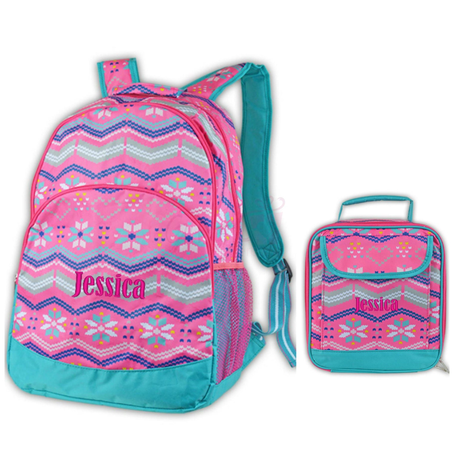 Personalized Aztec Backpack Matching Lunch Box by GiftsHappenHere