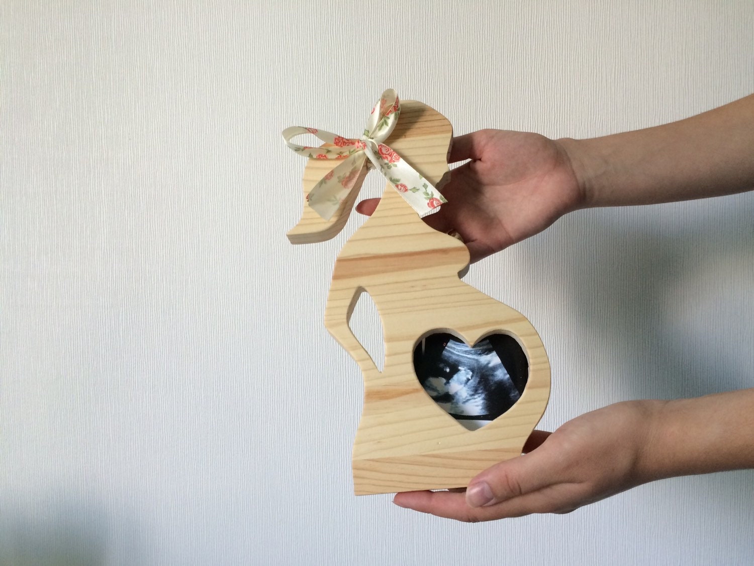 Solid Wood Photo Frame Pregnant Woman Pregnancy Gift by bowpie