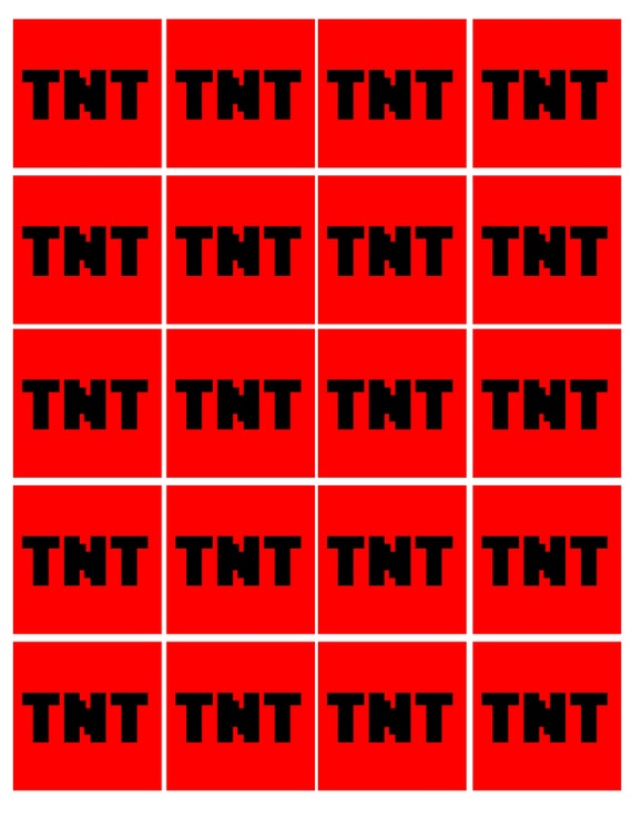 tnt minecraft labels package from jsscreations1 on etsy studio