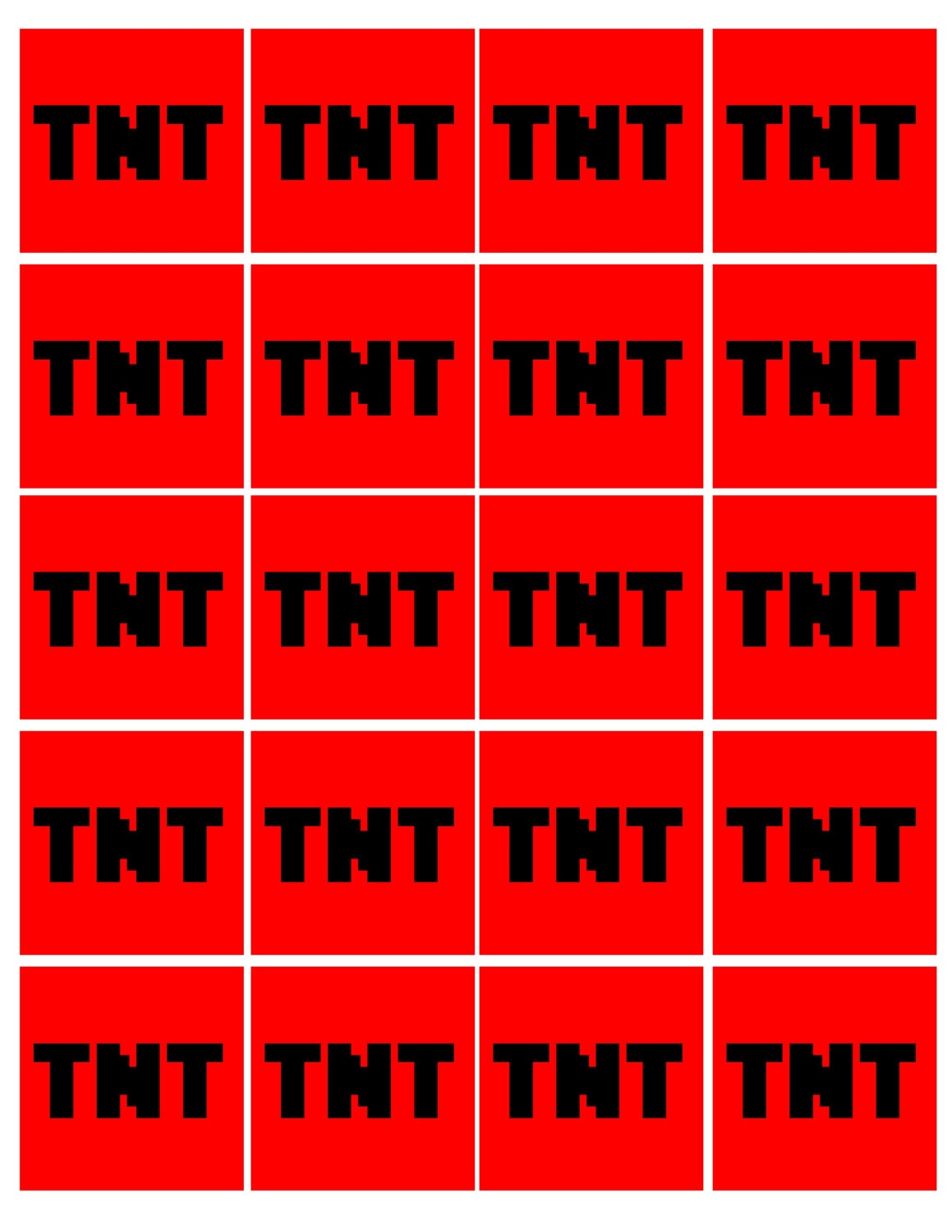 tnt minecraft printable labels tnt minecraft labels printable