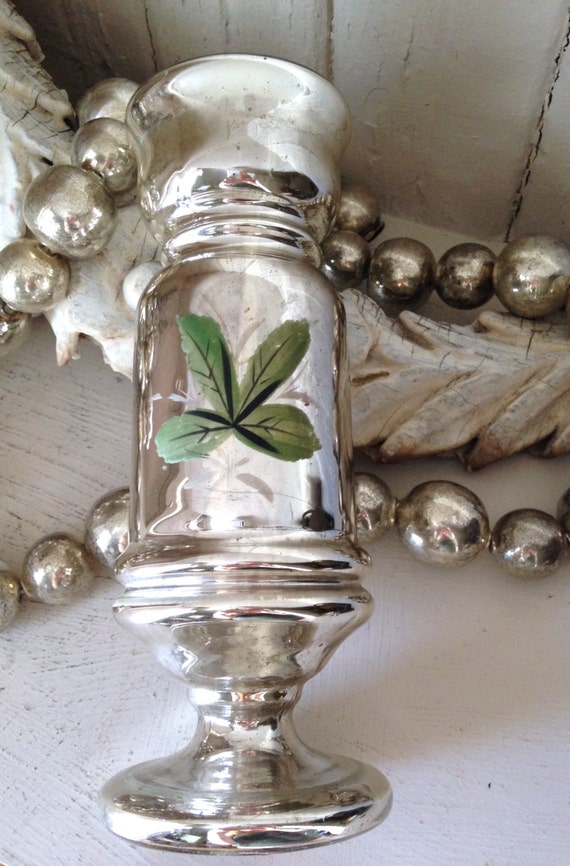 antique mercury glass vase circa early 1900s