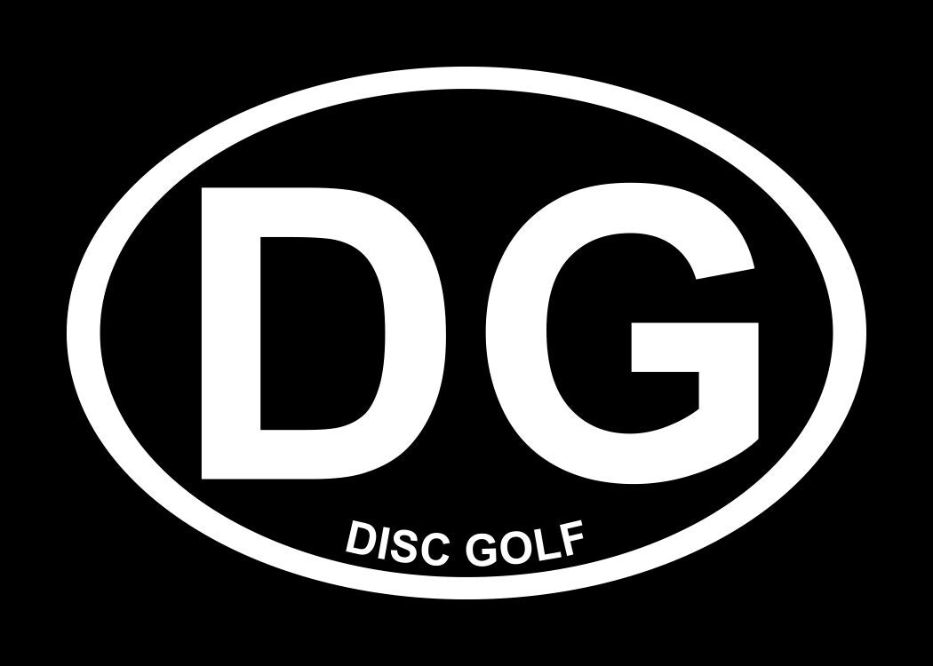 Disc Golf Vinyl Decal White by VinylObsessor on Etsy