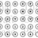 Circle Alphabet and Numbers Digital Stamp & Free Silhouette Cut File Version