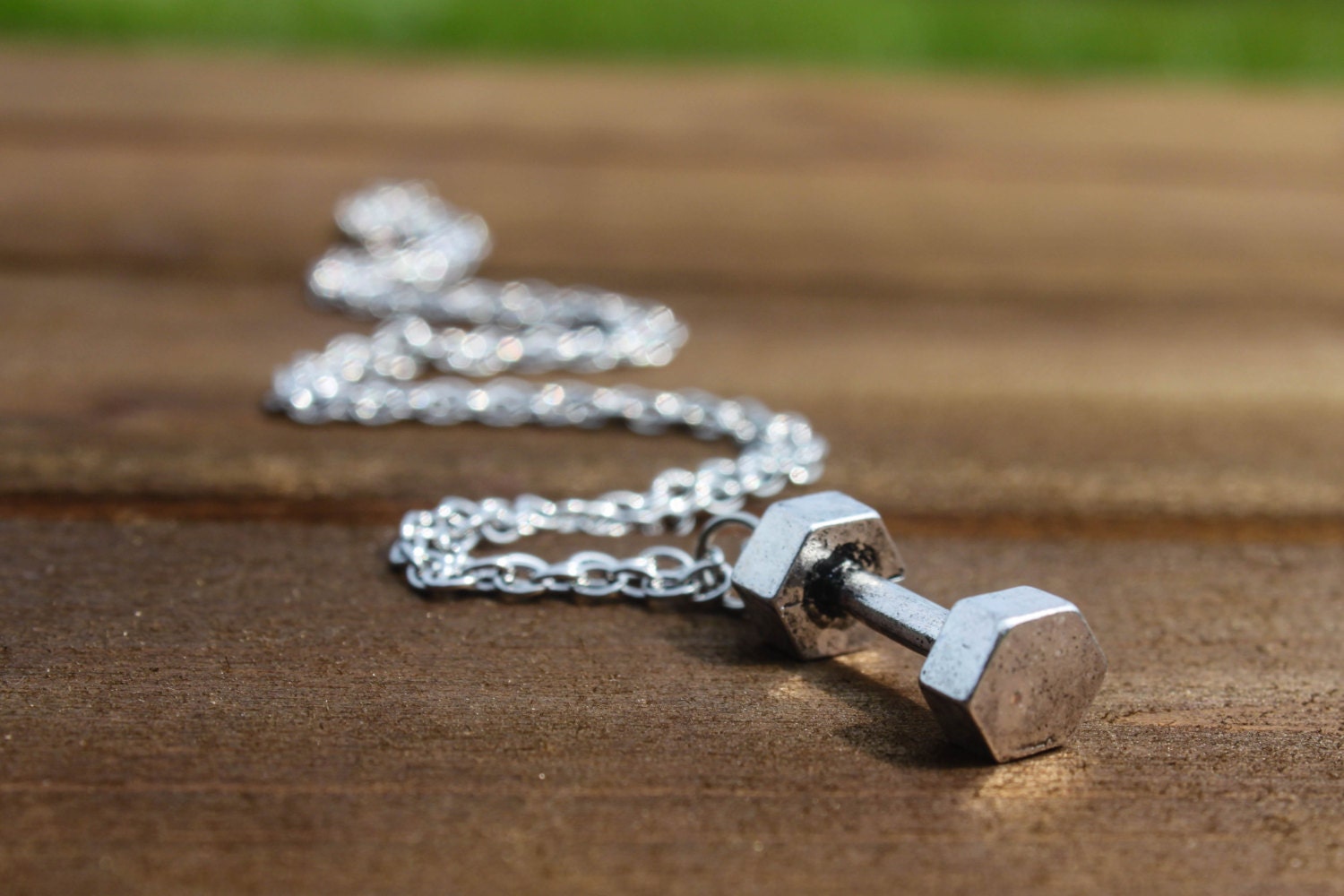 dumbbell necklace