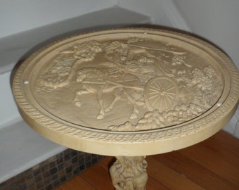 1920s-40s r table asian faux ivory or alabaster geisha 