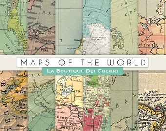 Old maps textures digital paper, Vintage background, Vintage world maps, Instant Download for Personal and Commercial Use