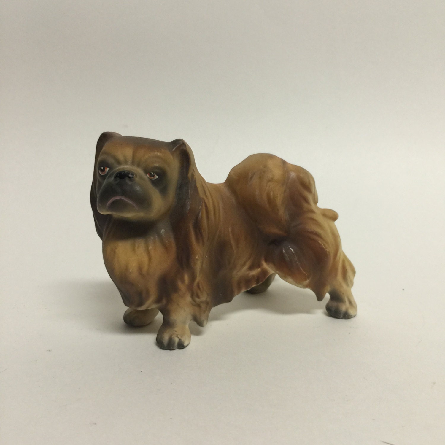 Vintage Japanese Dog Figurine Pekingese Breed By Vintagegoofball