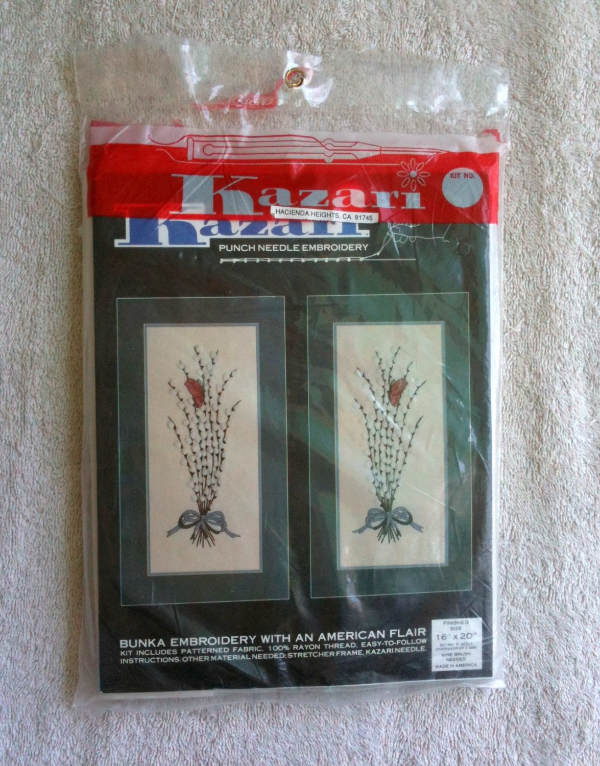 Bunka Punch Needle Embroidery Kit Kazari Pussywillow Banquet