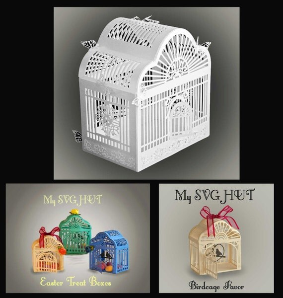 Download 3D Birdcage and favor set SVG DIGITAL download