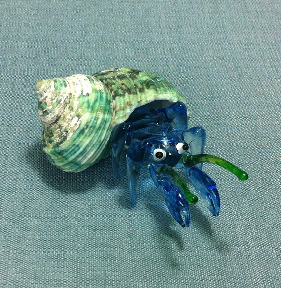 blown glass hermit crab shell