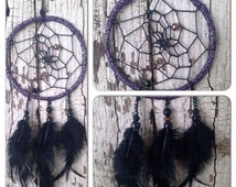 dream catcher sparkly feathers dreamcatcher purple medium popular items
