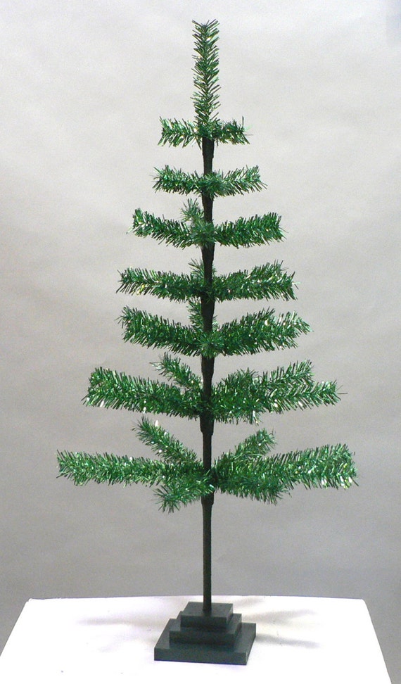 48 Classic Tinsel Feather Tree Tabletop Christmas Retail