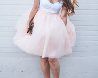 BACK IN STOCK - Peach Signature Tulle Skirt