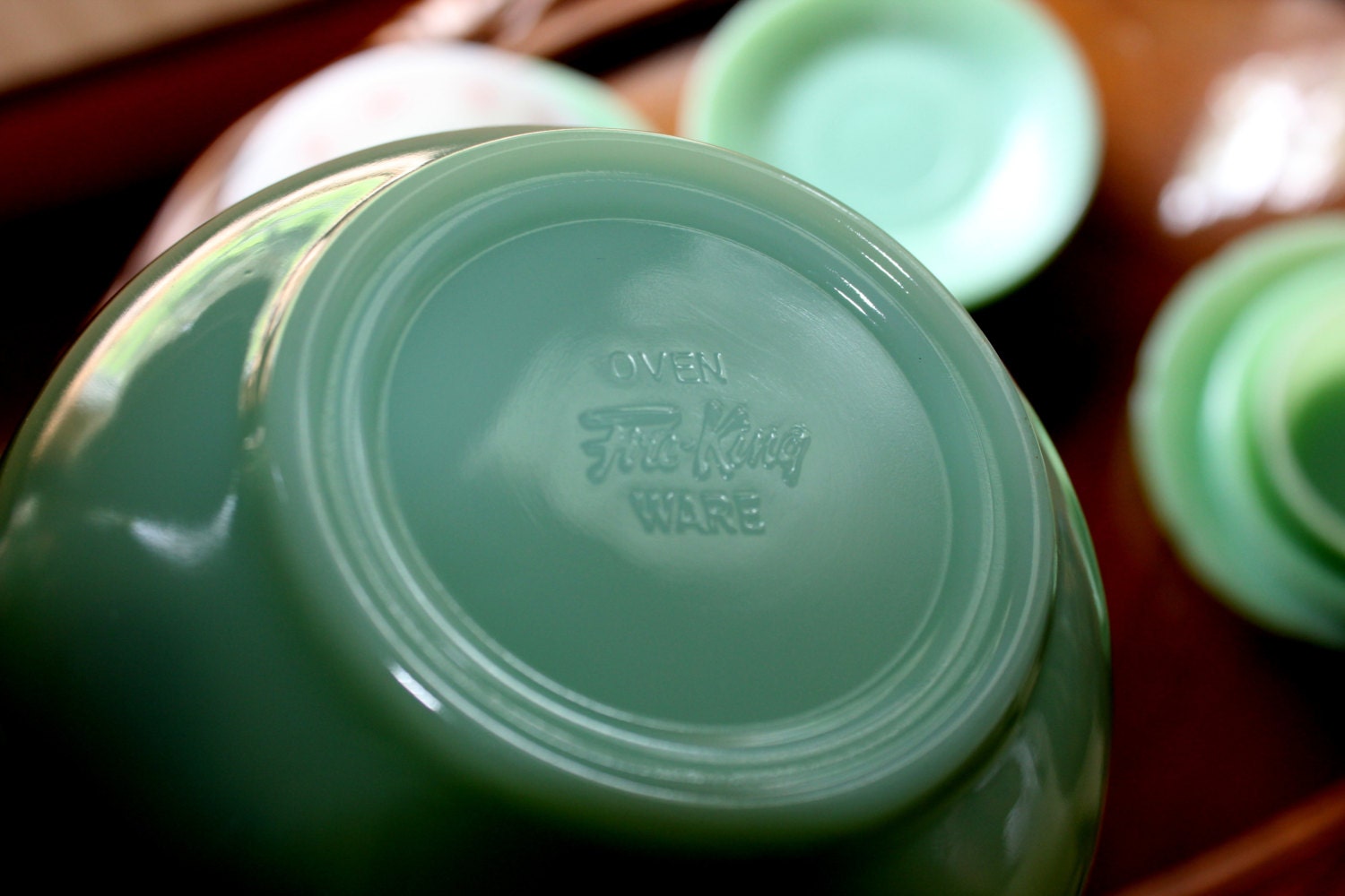 Set of 4 Fire King Restaurant Ware Jadeite Chili Soup Bowls