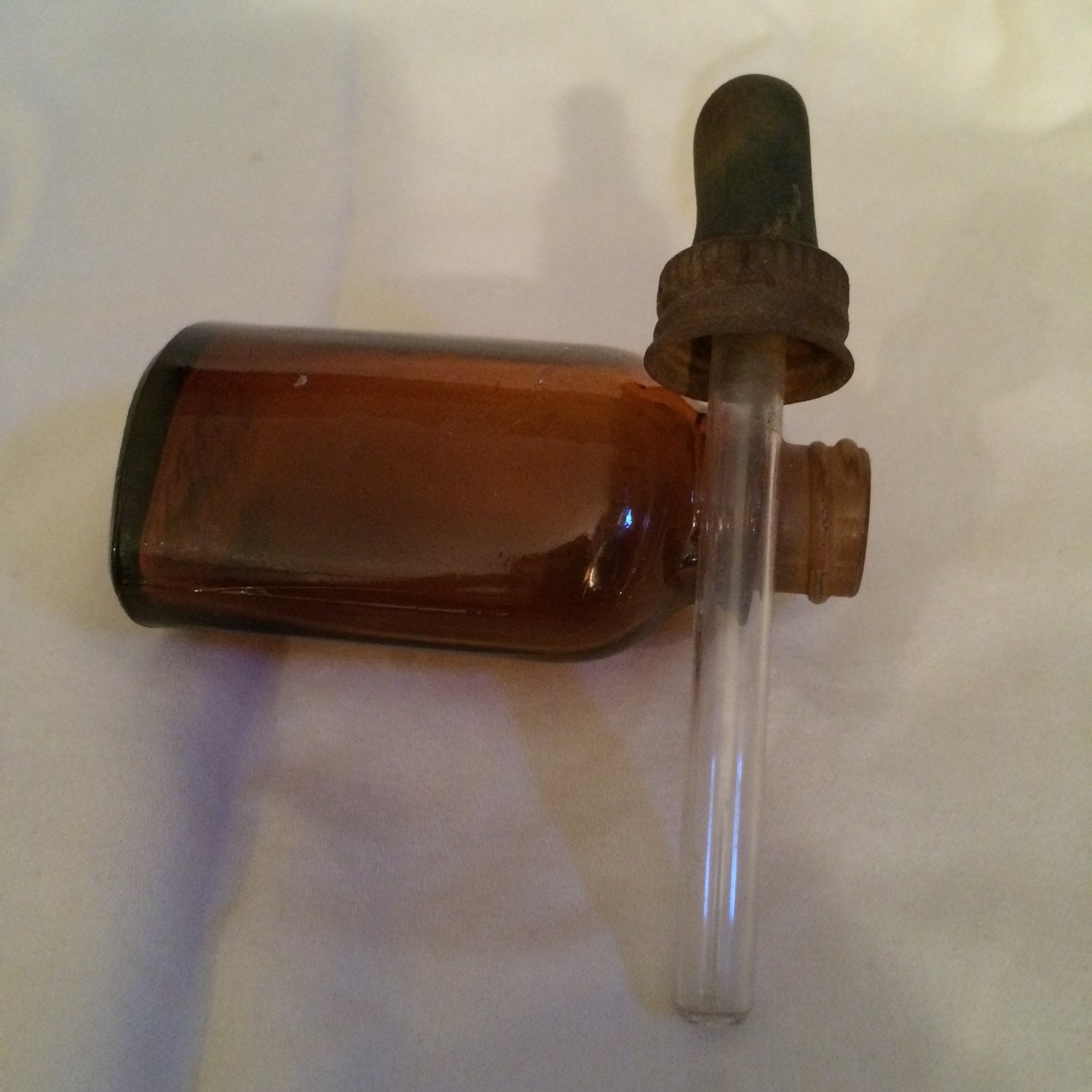 Antique Amber Glass Eye Dropper