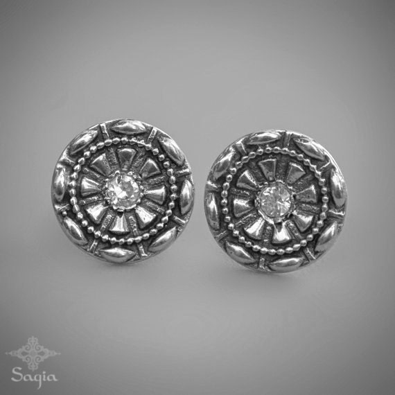 mandala round earrings