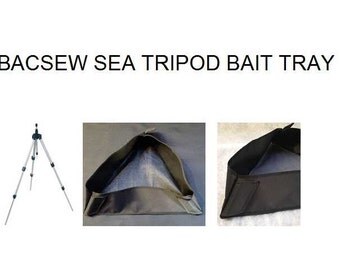 Bacsew Universal Sea Fishing BAIT TRAY With Velcro Fastening * New *Fits 99% -Tripods