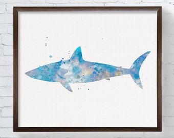 Shark Wall Art shark art | etsy Shark Wall Art shark art | etsy