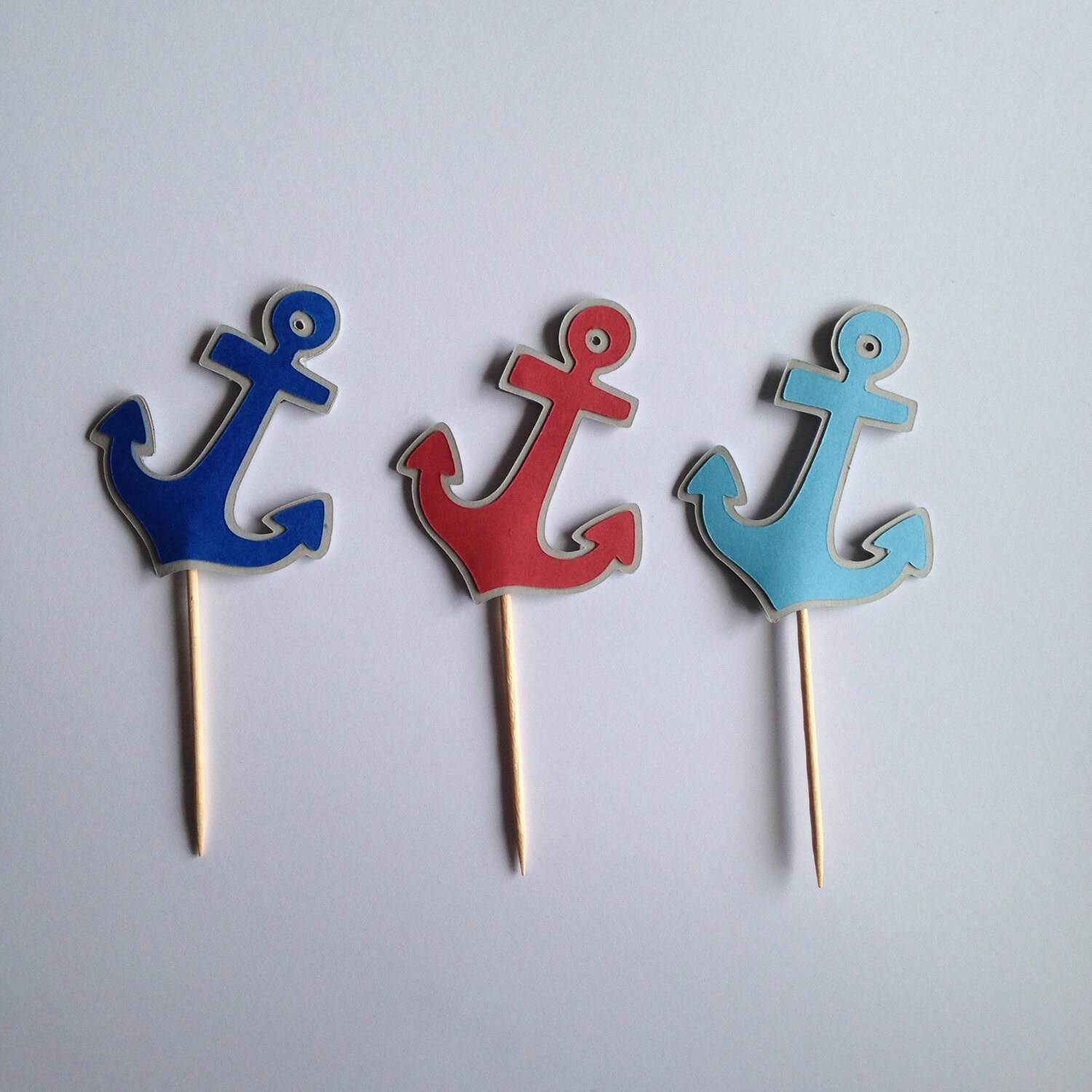 Anchor Cupcake Toppers by treasuresonpark on Etsy