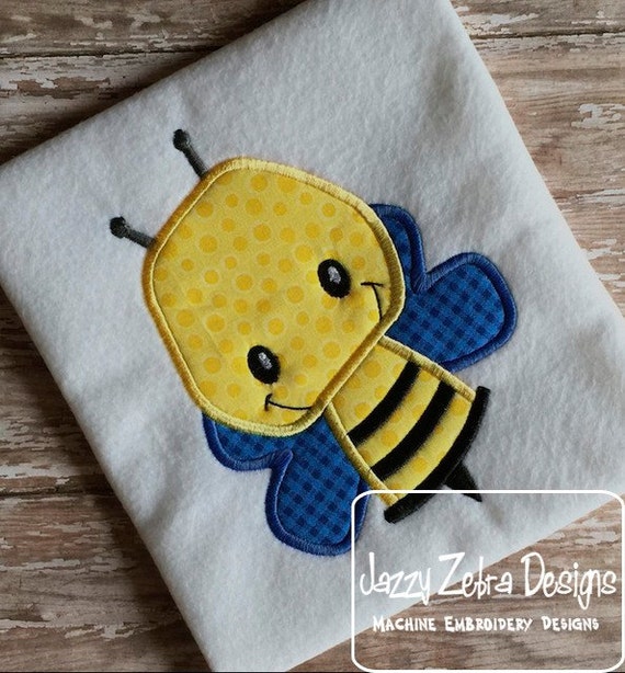 Bumble Bee 70 Applique embroidery Design bug Applique Design