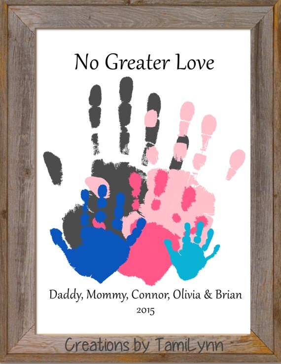 Parent-Child-Family Handprint Art Parent by CreationsbyTamiLynn