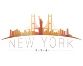 New York Skyline Print, NYC Cityscape Art Print, New York Print, New York City, New York Art, New York Poster, NYC poster, NYC Print,skyline