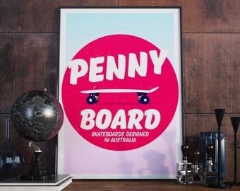 A3 Poster. Penny Board.